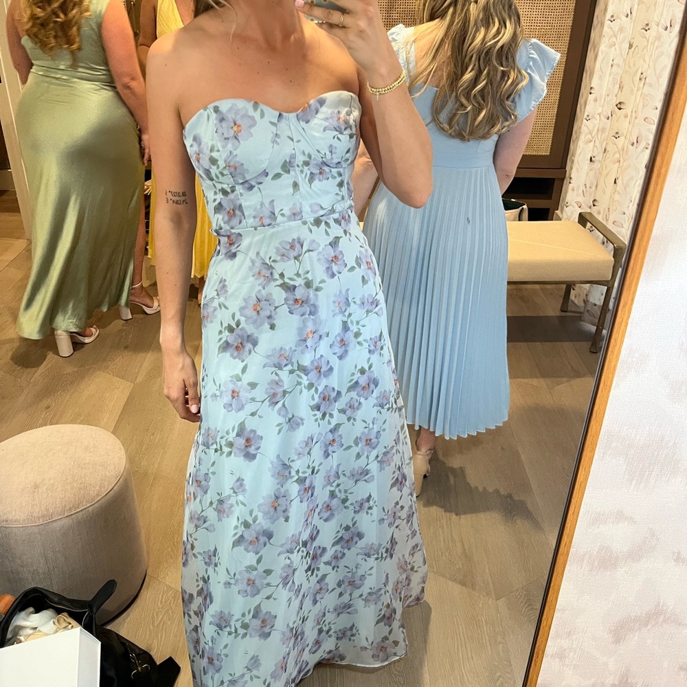 Floral Strapless Dress
